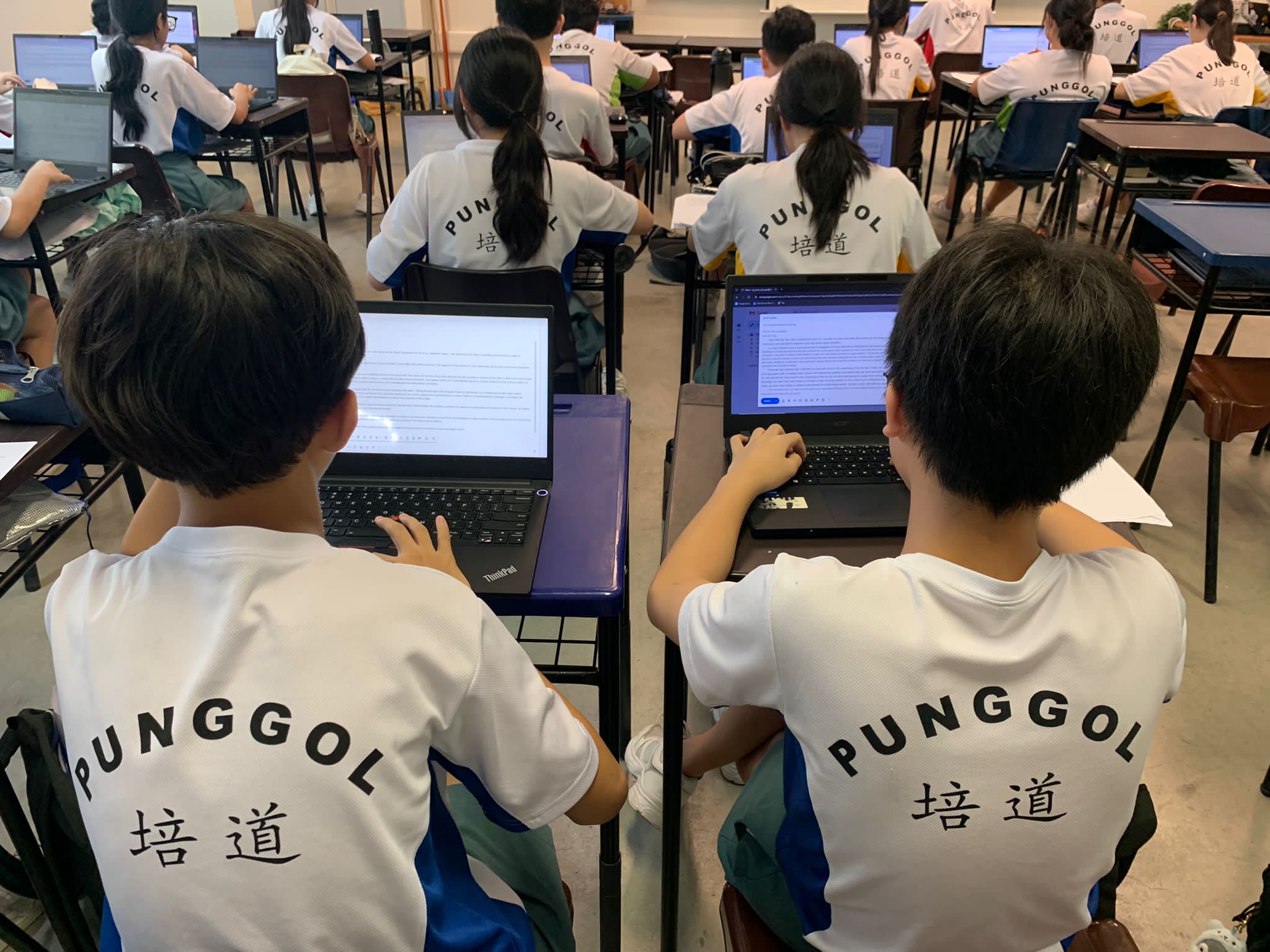 Students harnessing technology for a performance task